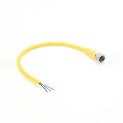 M12 Cable 4 Pin Female For Full Hd Cctv Camera