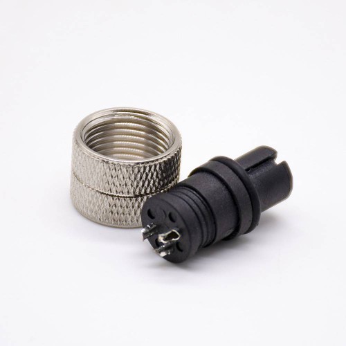 m12 Connector 3 Pin Straight Female Unshielded Overmolded Solder Cup