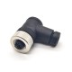 M12 Connector 4 Pin Wiring A Code Shiled Right Angle Female Plug Screw-Joint Unshielded Waterproof