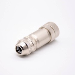 M12 Connector 5 pin Female A code Straight Screw-joint shielded