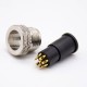 M12 Connector 8 Pin Straight Male Overmolded Solder Cup Unshielded A code