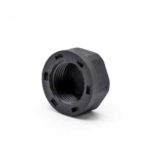 M12 Connector Dust Cover Male Black Plastic