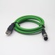 M12 D Code to RJ45 Crodset Cable M12 4 Pin Male to RJ45 Plug Straight Assembly Cable 1M Shielded AWG22