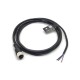 M12 Female Cable Right Angle 3Pin A Code Molded Cable AWG22 With 2M Wire