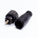 M12 Field Wireable Connector 5Pin Female A-Code Assembly Cable Plug Straight Unshiled With Screw Termination PG7 PG9，Waterproof