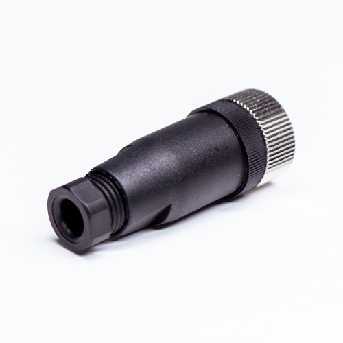 M12 Field Wireable Connector 5Pin Female A-Code Assembly Cable Plug Straight Unshiled With Screw Termination PG7 PG9，Waterproof