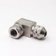 M12 Field Wireable Connector Right Angle A Code Waterproof 5 Pin Female Metal Plug Shiled