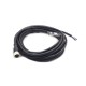 M12 Profibus Cable 5Pin A-Coding Female Straight Molded Cable 5M AWG22 PVC Black Unshield