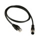 M12 To RJ45 Ethernet Cable 1M AWG22 Length With M12 Male D-Coded 4Pin Plug to RJ45 Male