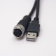 M12 to USB Cable 180 Degree M12 A Code 17 Pin Female to USB Male Assembly 1M AWG26