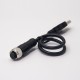 M12 to USB Cable 180 Degree M12 A Code 17 Pin Female to USB Male Assembly 1M AWG26