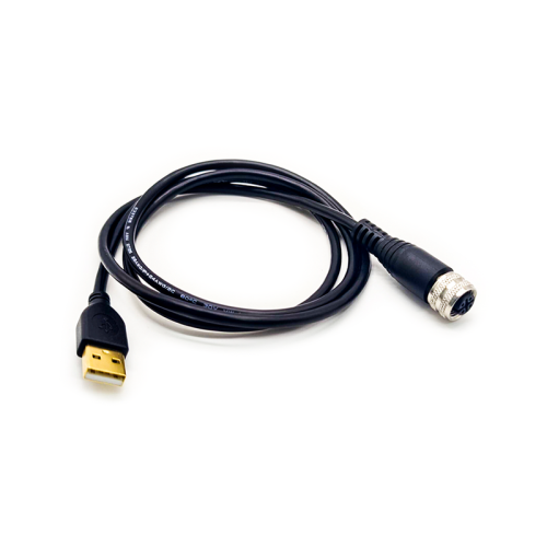 M12 to USB Cable M12 4Pin A Code Female to USB 2.0 A Male Assembly 1M AWG26