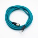 M12 X Coded To RJ45 Cable Assembly 180 Degree M12 8 Pin Male To RJ45 8P8C Male With Blue Plastic Cable 1M AWG24