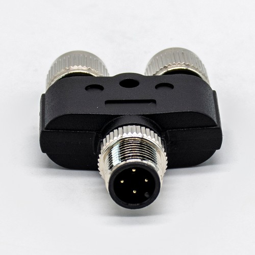 M12 Y Adapter 4Pin A Code Male To Female Straight Waterproof Connector