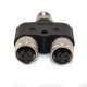 M12 Y Adapter 4Pin A Code Male To Female Straight Waterproof Connector