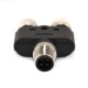 M12 Y Adapter 4Pin A Code Male To Female Straight Waterproof Connector