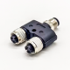 M12 Y Connector 4 Pin Male to Female A Code Unshiled Adapter Waterproof