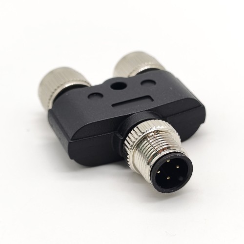 M12 Y Connector 4 Pin Male to Female A Code Unshiled Adapter Waterproof