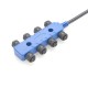 Small Boat 8 Way Self-Contained Cable Boat Network N2K M12 Male To 8 Female Cable Length 1Meter