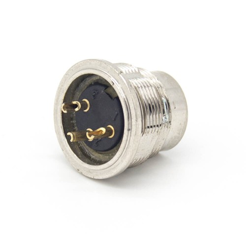 connector male M16 Waterproof Straight Male 3 Pin Cable Receptacles Shield