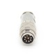 Straight Male Connector M16 8 Pin Waterproof Cable Plug Shield