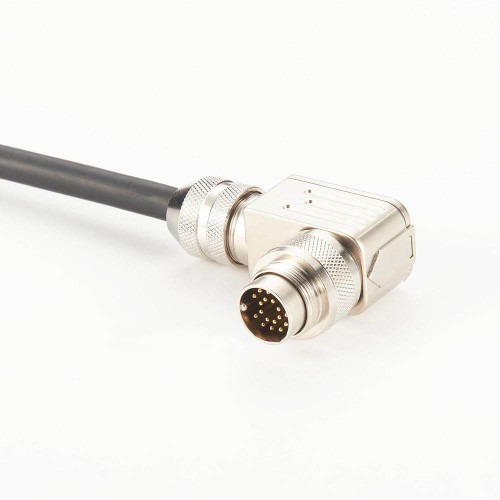 Turck Wire Cable M16 Series 19 Pin Right Angle Male To Male 1M