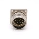 16 pin connector M623 Male Waterproof Straight Cable 4 Hole Flange Receptacles Shield