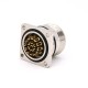 19 pin connector M623 Straight W aterproot Male Cable 4 Hole Flange Receptacles Shield