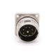 9 pin connector M623 Panel Mount Straight Waterproof Male 4 Hole Flange Receptacles Shield