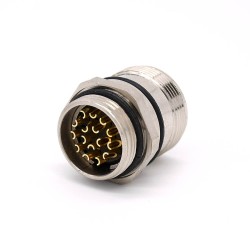 connector male M23 16 Pin Straight Male Waterproof Cable Panel Receptacles Shield