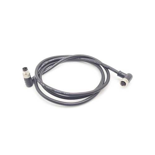 10pcs M8 3 pin Male Cable Waterproof 3 Pins Right Angle M8 Female Plug To Male Plug Moding Cable With 1M PVC 26AWG Wire