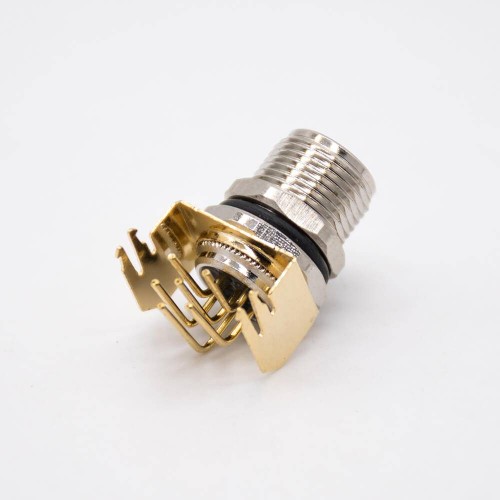 10pcs M8 6 pin Connector 6 Pin A-Coding Panel Mount Female Waterproof Socket