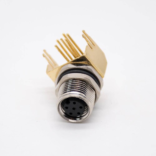 10pcs M8 6 pin Connector 6 Pin A-Coding Panel Mount Female Waterproof Socket