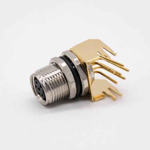 10pcs M8 6 pin Connector 6 Pin A-Coding Panel Mount Female Waterproof Socket