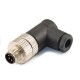 10pcs M8 Wireable Connector Plug Waterproof IP67 90 Degree Male Plug 4 Pins Assemble Unshield Plug