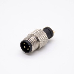 Connector M8 4pin Straight lnjection Molding Male Solder Cup Unshielded