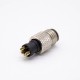 Connector M8 4pin Straight lnjection Molding Male Solder Cup Unshielded