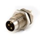 M8 3Pin Aviation Connector PCB Mount Male Socket With Flat Straight Waterproof