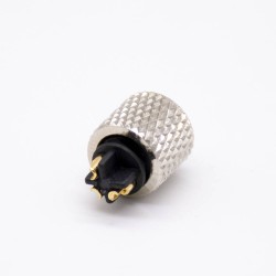 M8 3pin Female lnjection Molding Connector Straight Solder Cup Unshielded