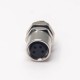 M8 4 Pin Female Connector Female Socket Solder Cup Straight Rear Blukhead Waterproof