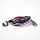 M8 6Pin Solder Cable Straight Female Socket Back Mount Wiring 0.2M Waterproof Aviation Connector