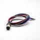 M8 6Pin Solder Cable Straight Female Socket Back Mount Wiring 0.2M Waterproof Aviation Connector