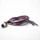 M8 6Pin Solder Cable Straight Female Socket Back Mount Wiring 0.2M Waterproof Aviation Connector