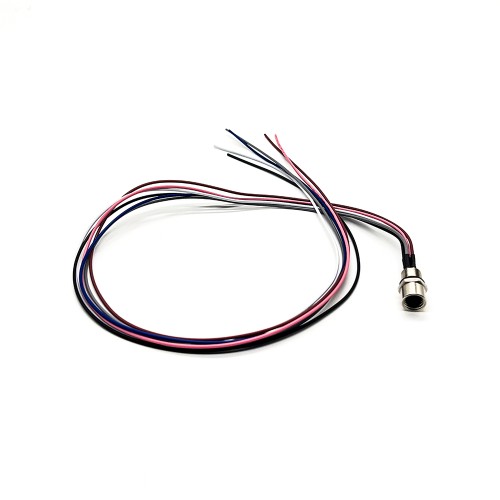 M8 6Pin Solder Cable Straight Female Socket Back Mount Wiring 0.2M Waterproof Aviation Connector