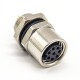 M8 8Pin Connector Waterproof A Coding Back Mount M8 Female Solder Socket