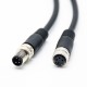 M8 Cable Waterproof Straight Molding 4 Pins Female Plug To Male Plug With 1M 24AWG Wire