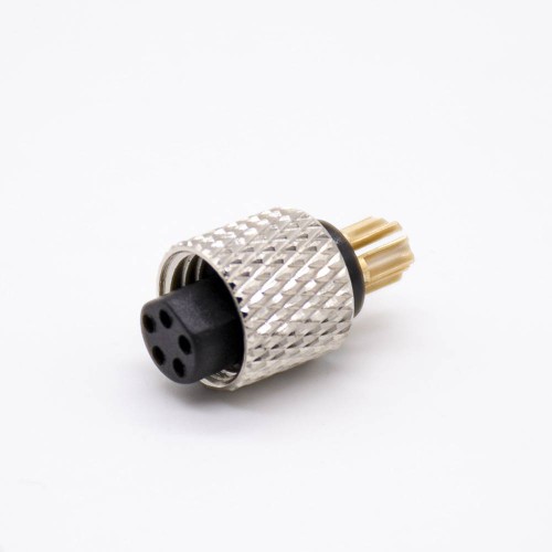 m8 circular Connector 5pin molding Female Straight Solder Cup Unshielded A code