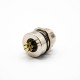 M8 Connector 6 Pin Female A Coding Waterproof Socket Front Mount M12-1.0 Straight PCB Mount