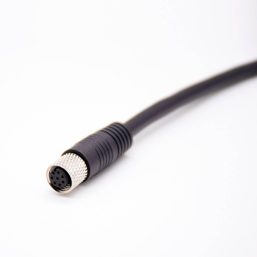 M8 connector cable 8 pin A code female cable single end cable AWG26 1meter length