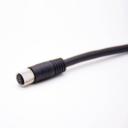 M8 connector cable 8 pin A code female cable single end cable AWG26 1meter length